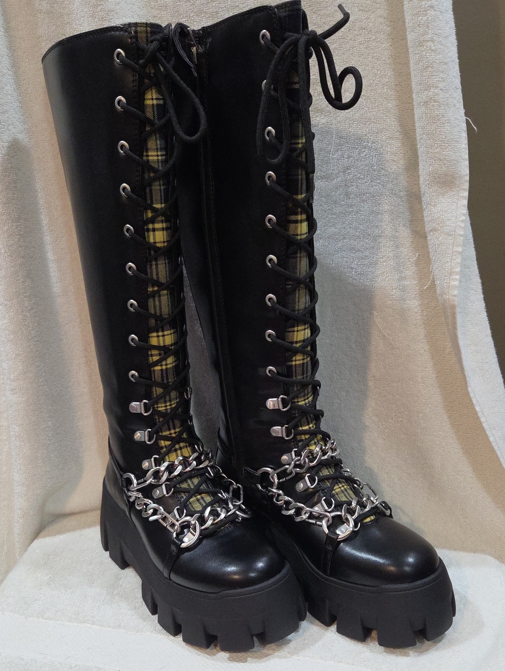 CIRCUS NY KNEE HIGH MOTO BOOTS